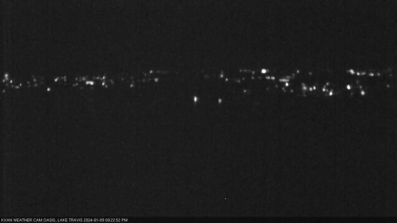 Lake Travis webcam, January 9, 2024 9:25 PM CT