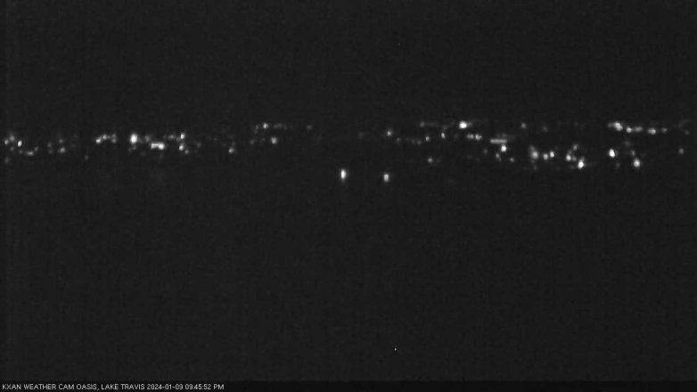 Lake Travis webcam, January 9, 2024 9:45 PM CT