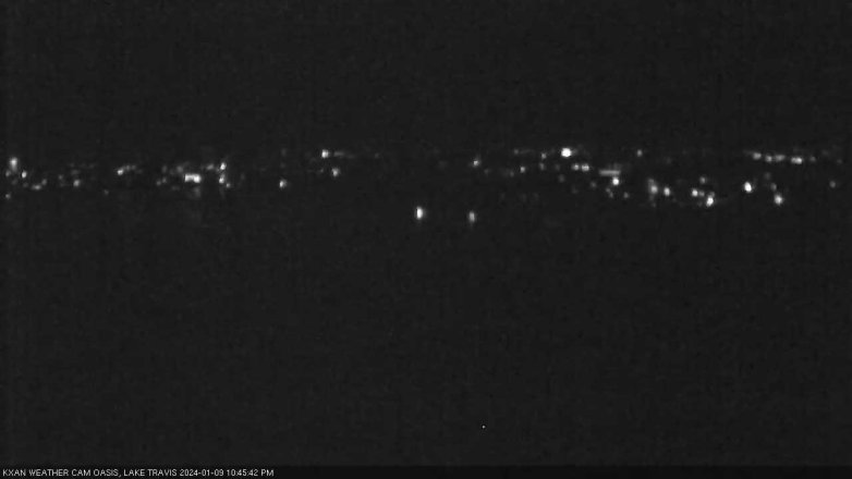 Lake Travis webcam, January 9, 2024 10:45 PM CT