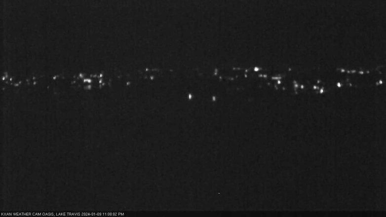 Lake Travis webcam, January 9, 2024 11:00 PM CT