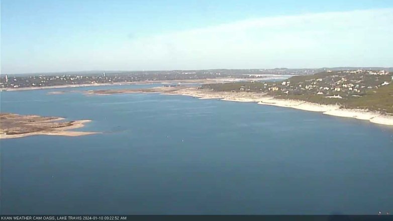 Lake Travis webcam, January 10, 2024 9:25 AM CT