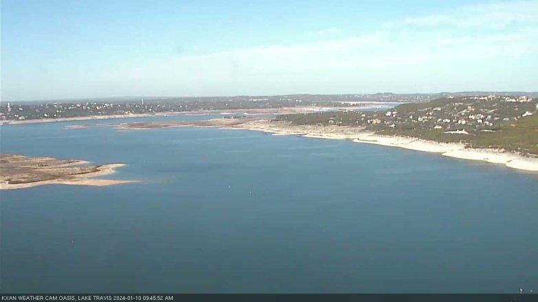 Lake Travis webcam, January 10, 2024 9:45 AM CT