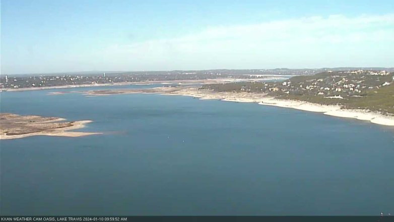 Lake Travis webcam, January 10, 2024 10:00 AM CT