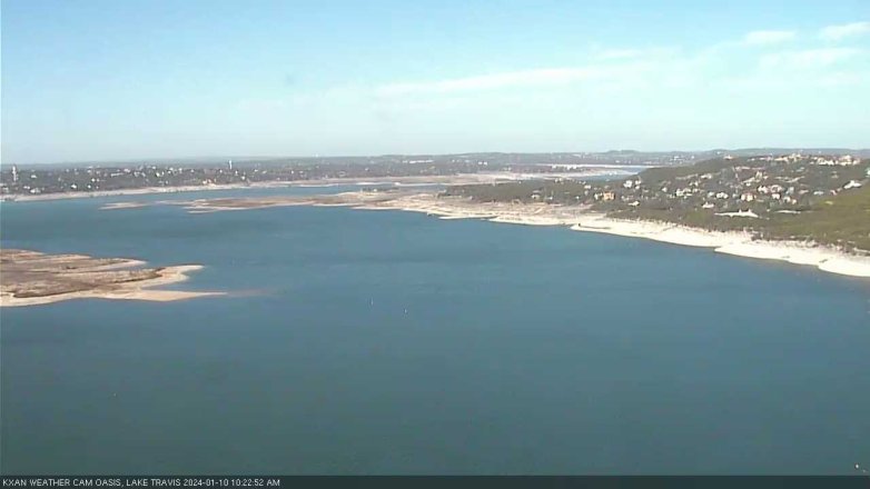 Lake Travis webcam, January 10, 2024 10:25 AM CT