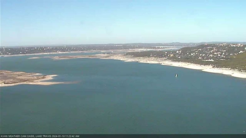 Lake Travis webcam, January 10, 2024 11:25 AM CT