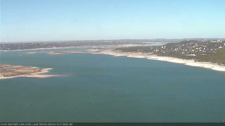 Lake Travis webcam, January 10, 2024 12:00 PM CT