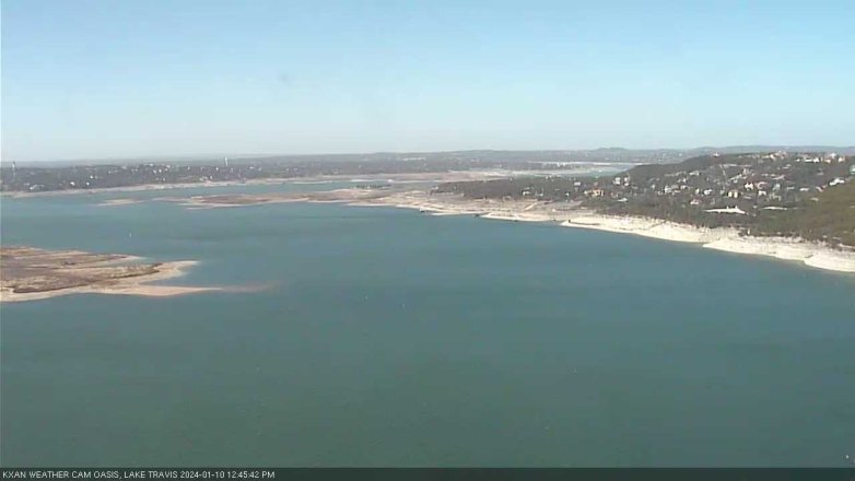 Lake Travis webcam, January 10, 2024 12:45 PM CT