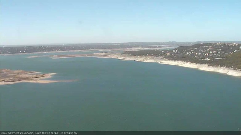Lake Travis webcam, January 10, 2024 1:00 PM CT
