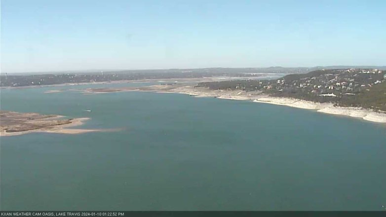 Lake Travis webcam, January 10, 2024 1:25 PM CT