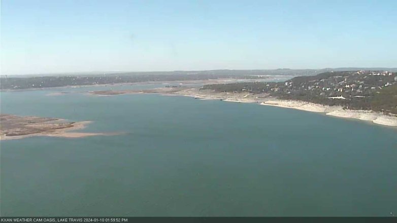 Lake Travis webcam, January 10, 2024 2:00 PM CT
