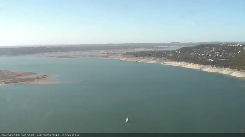 Lake Travis webcam, January 10, 2024 2:45 PM CT