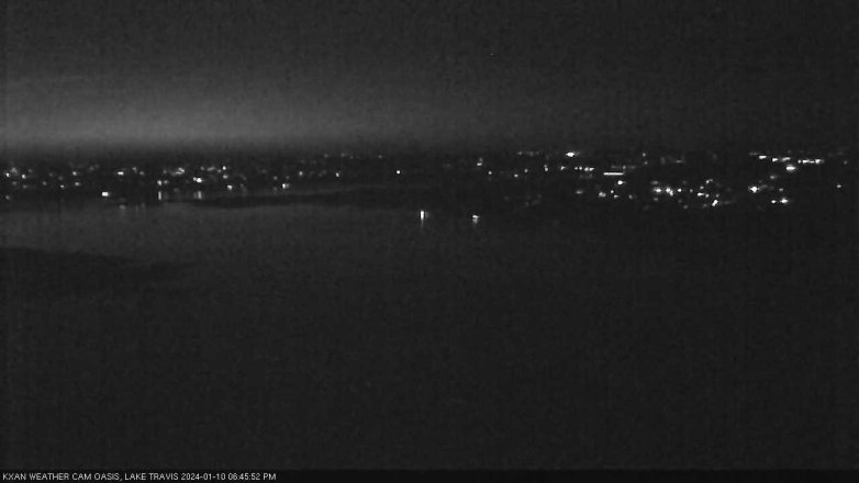 Lake Travis webcam, January 10, 2024 6:45 PM CT