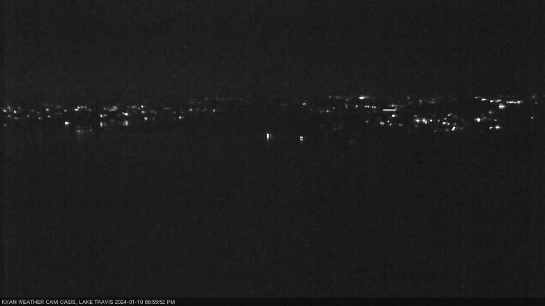 Lake Travis webcam, January 10, 2024 7:00 PM CT