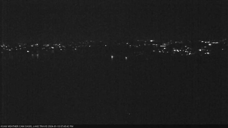 Lake Travis webcam, January 10, 2024 7:45 PM CT