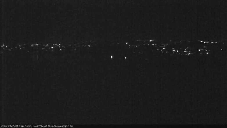 Lake Travis webcam, January 10, 2024 10:00 PM CT