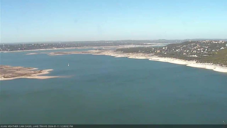 Lake Travis webcam, January 11, 2024 12:00 PM CT