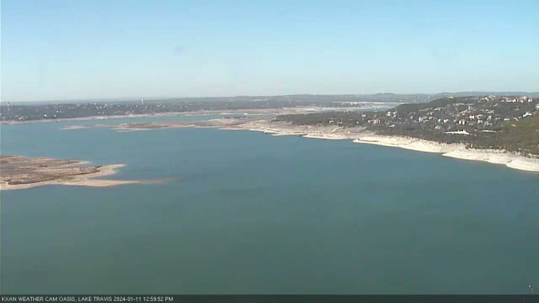 Lake Travis webcam, January 11, 2024 1:00 PM CT