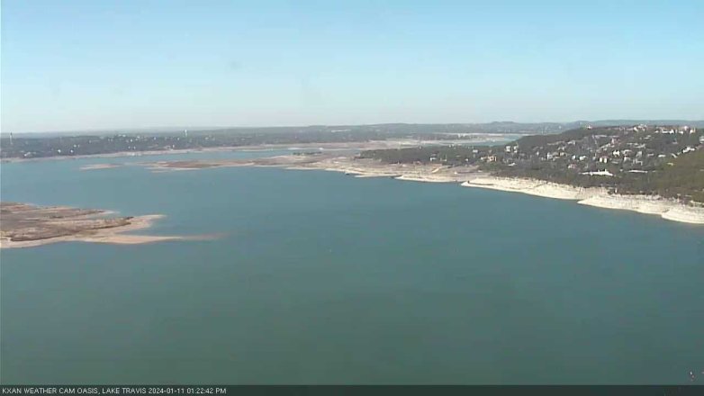 Lake Travis webcam, January 11, 2024 1:25 PM CT