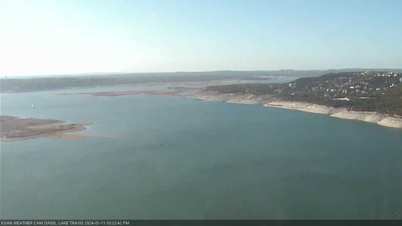 Lake Travis webcam, January 11, 2024 3:25 PM CT