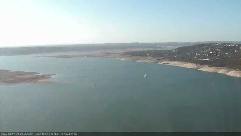 Lake Travis webcam, January 11, 2024 3:45 PM CT