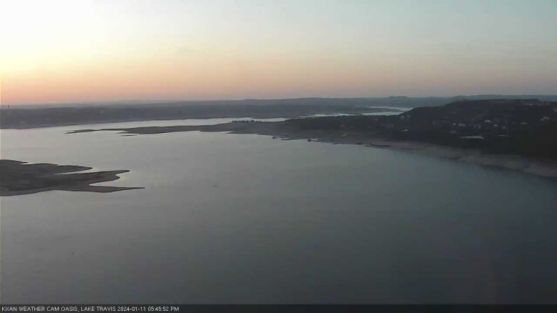 Lake Travis webcam, January 11, 2024 5:45 PM CT