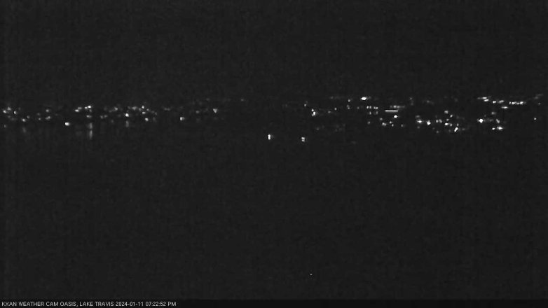 Lake Travis webcam, January 11, 2024 7:25 PM CT