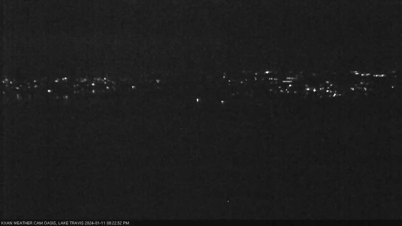 Lake Travis webcam, January 11, 2024 8:25 PM CT
