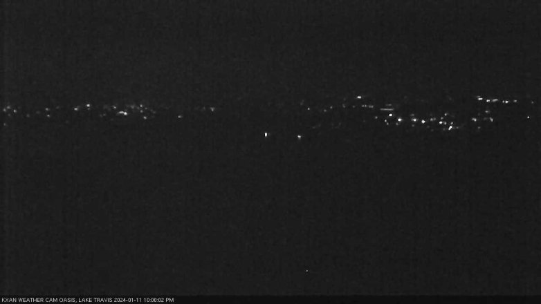 Lake Travis webcam, January 11, 2024 10:00 PM CT