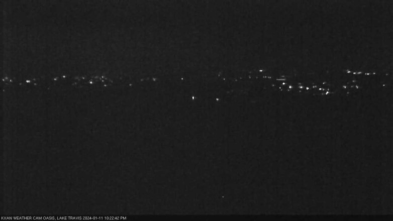 Lake Travis webcam, January 11, 2024 10:25 PM CT
