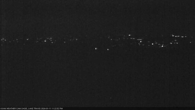 Lake Travis webcam, January 11, 2024 11:25 PM CT