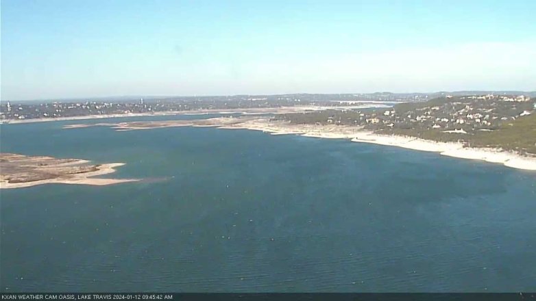 Lake Travis webcam, January 12, 2024 9:45 AM CT