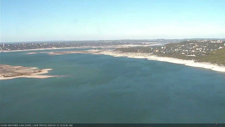 Lake Travis webcam, January 12, 2024 10:25 AM CT