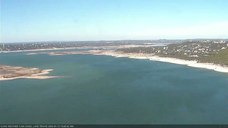 Lake Travis webcam, January 12, 2024 10:45 AM CT