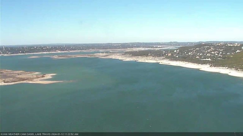 Lake Travis webcam, January 12, 2024 11:25 AM CT