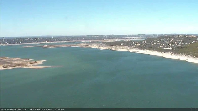 Lake Travis webcam, January 12, 2024 11:45 AM CT