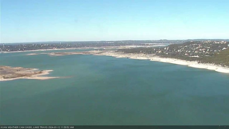 Lake Travis webcam, January 12, 2024 12:00 PM CT