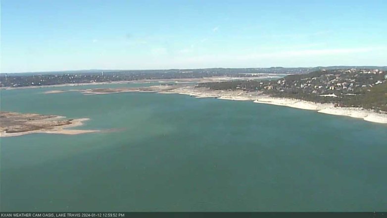 Lake Travis webcam, January 12, 2024 1:00 PM CT