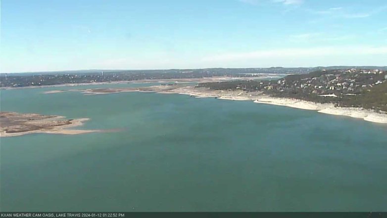 Lake Travis webcam, January 12, 2024 1:25 PM CT