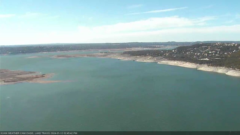 Lake Travis webcam, January 12, 2024 2:45 PM CT