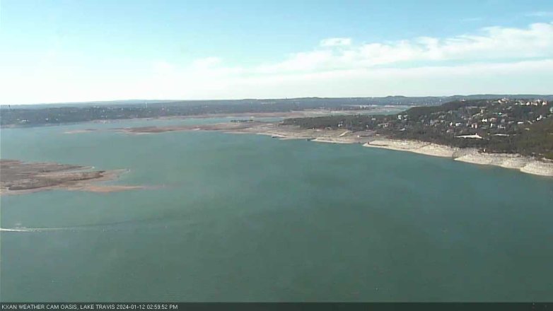Lake Travis webcam, January 12, 2024 3:00 PM CT