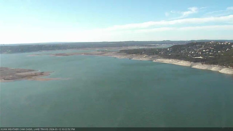 Lake Travis webcam, January 12, 2024 3:25 PM CT