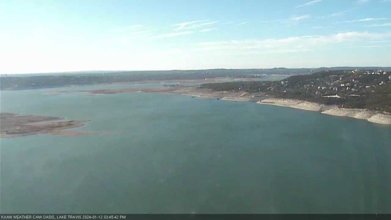 Lake Travis webcam, January 12, 2024 3:45 PM CT