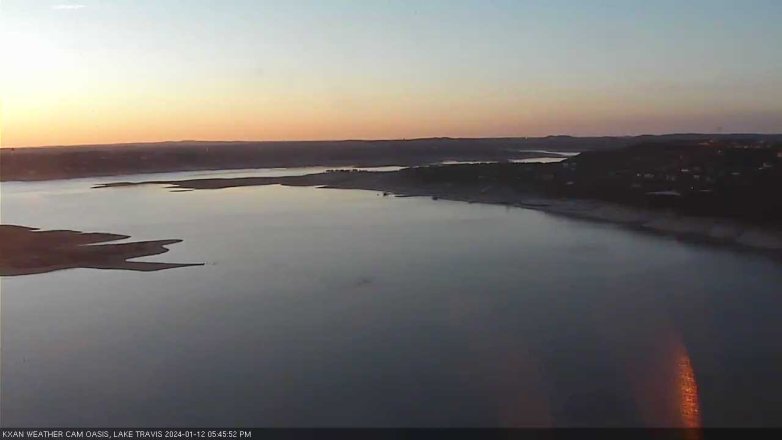 Lake Travis webcam, January 12, 2024 5:45 PM CT