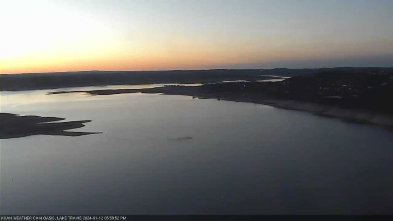 Lake Travis webcam, January 12, 2024 6:00 PM CT