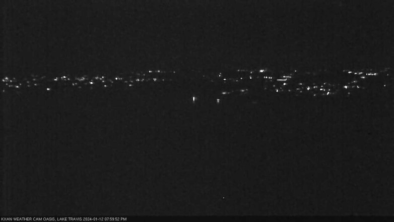 Lake Travis webcam, January 12, 2024 8:00 PM CT