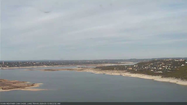 Lake Travis webcam, January 13, 2024 9:25 AM CT