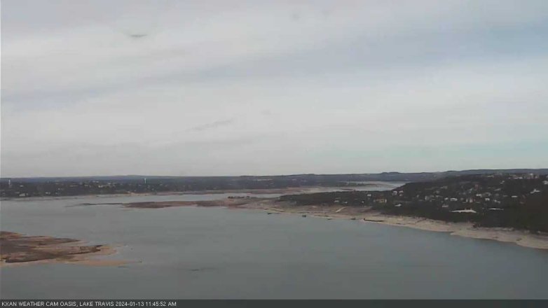 Lake Travis webcam, January 13, 2024 11:45 AM CT
