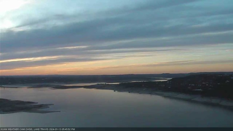 Lake Travis webcam, January 13, 2024 5:45 PM CT