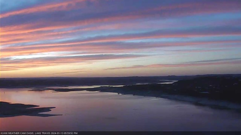 Lake Travis webcam, January 13, 2024 6:00 PM CT