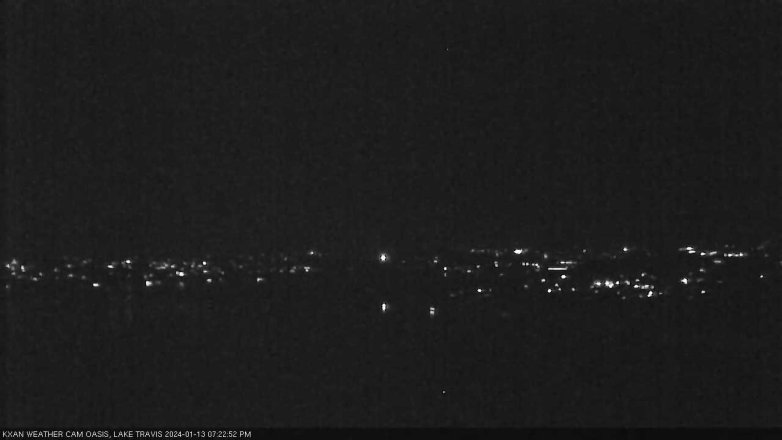 Lake Travis webcam, January 13, 2024 7:25 PM CT